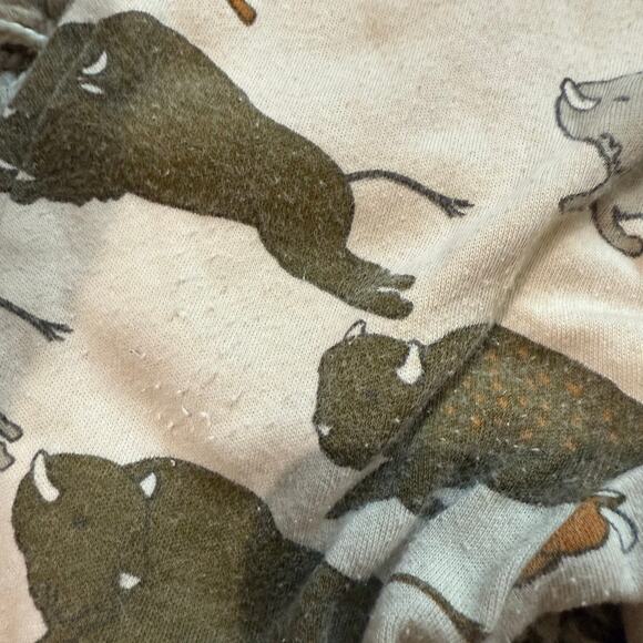 Oliver Rain 6 Months Buffalo Print Sleeper Snap Up Romper Outfit Baby Boy - Picture 6 of 7